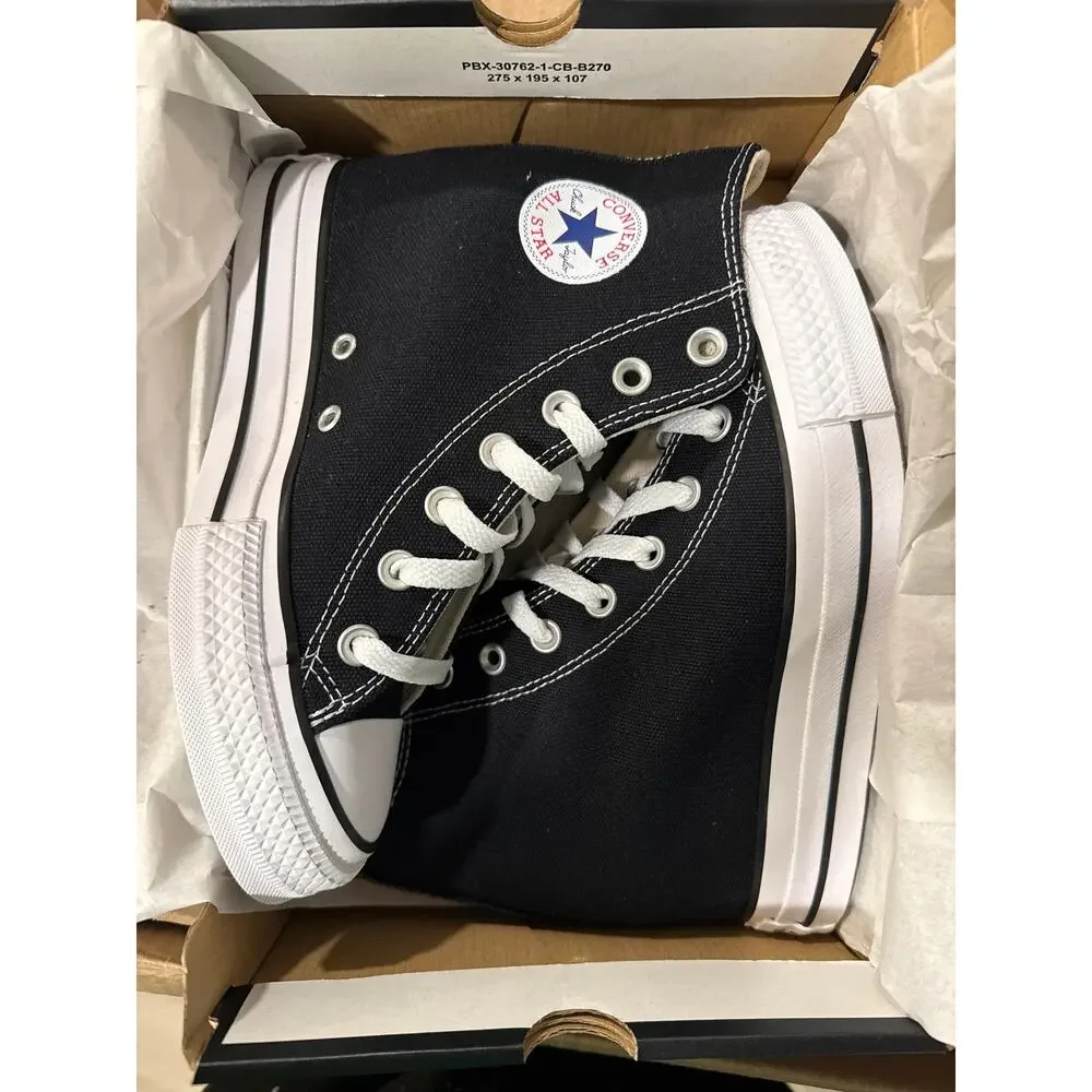 Converse Chuck Taylor All Star Wedge Platform - Black/White - Women's 6 - NEW - Picture 6 of 7